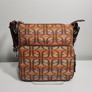 Fossil Canvas Crossbody / Shoulder Bag Purse